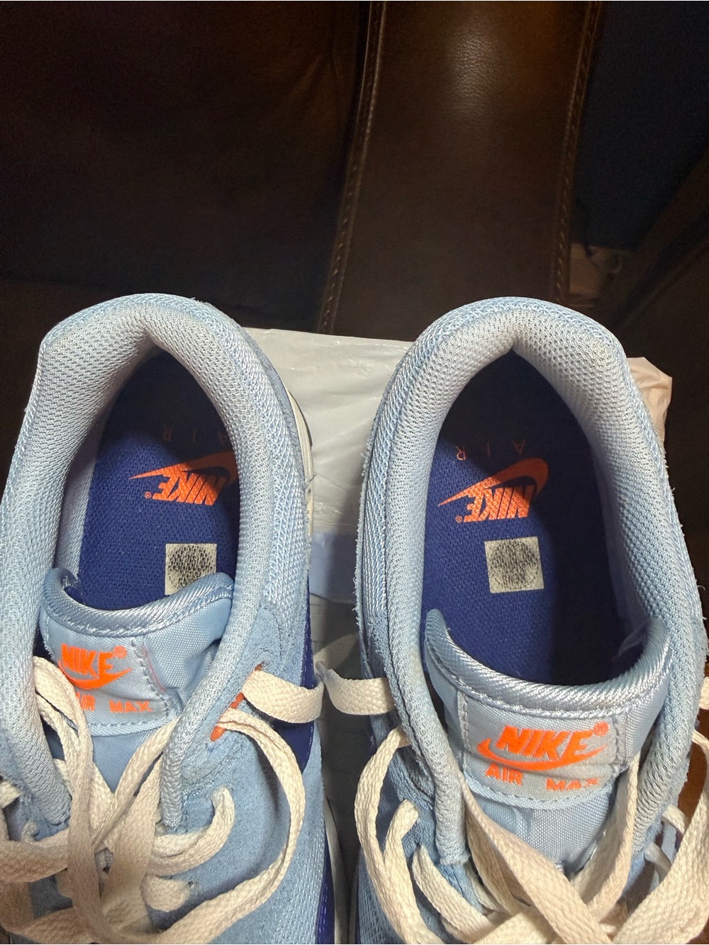 Nike Men’s Air Max Light Blue and Blue Low-Top Sneakers - Picture 2 of 7